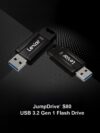 Lexar Pen Drive 64GB JumpDrive S80 USB 3.1 Flash Drive, up to 150MB/s Read and 60MB/s Write for Storage Expansion Capacity External Storage for Photos Videos, Retractable Design (LJDS080064G-BNBIG)