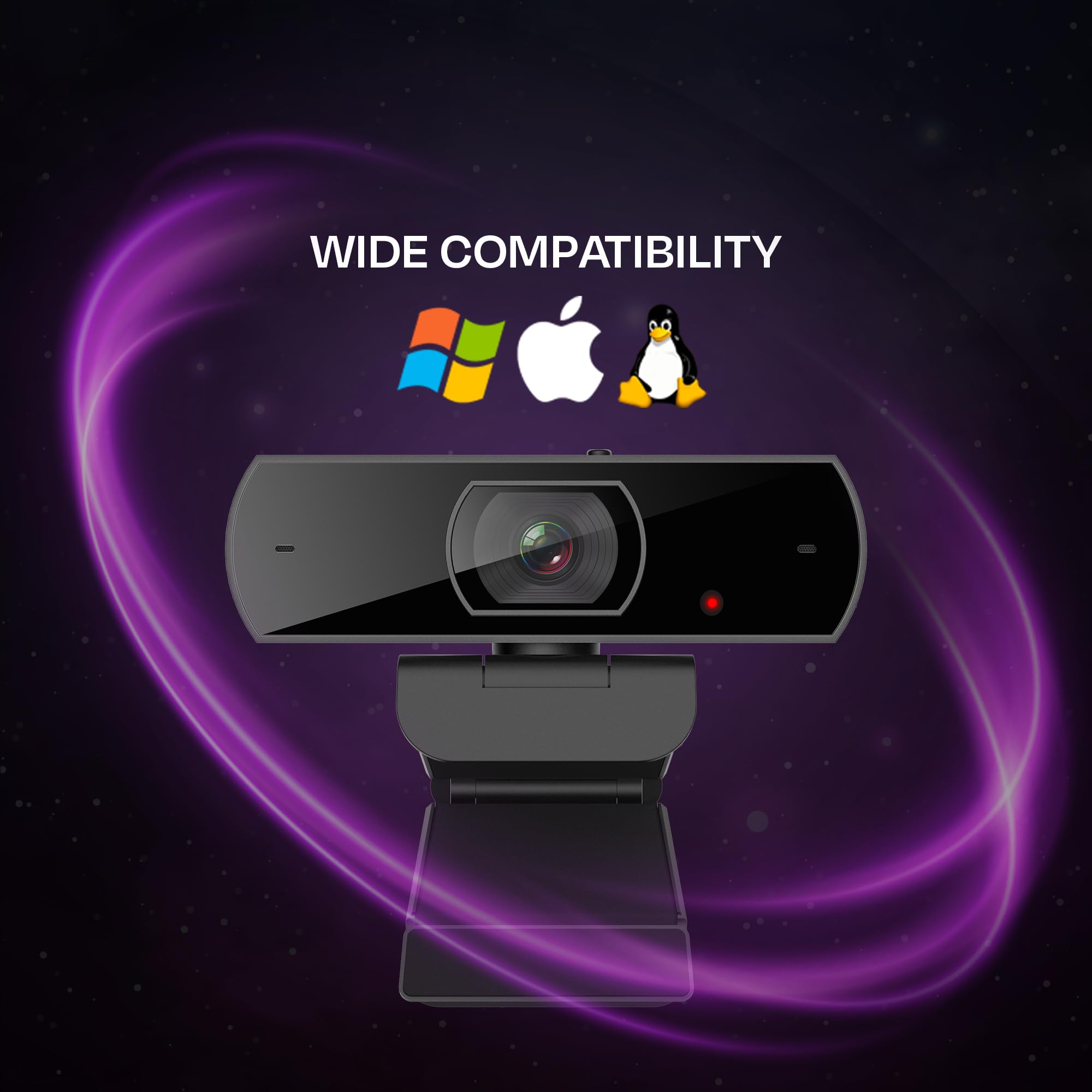 Kreo Owl Full HD 1080P 60 FPS Webcam with Auto-Focus and Built-in Dual Digital Mic, Plug and Play Setup for Video Call, Streaming, YouTube and More, Built-in Privacy Shutter with 360 Rotation (Black) - Image 8
