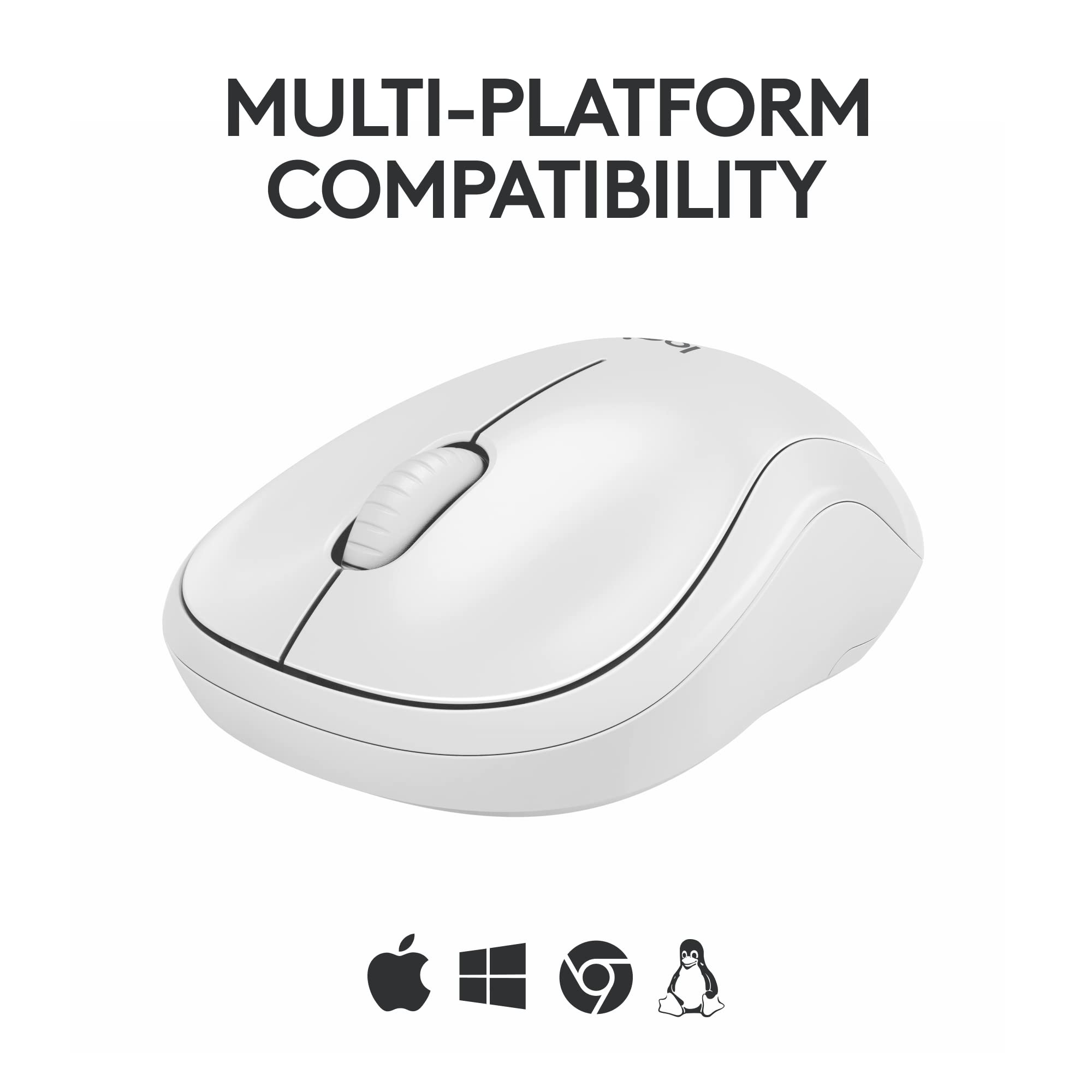 Logitech M240 Silent Bluetooth Mouse, Wireless, Compact, Portable, Smooth Tracking, 18-Month Battery, for Windows, macOS, ChromeOS, Compatible with PC, Mac, Laptop, Tablets - Off White - Image 8