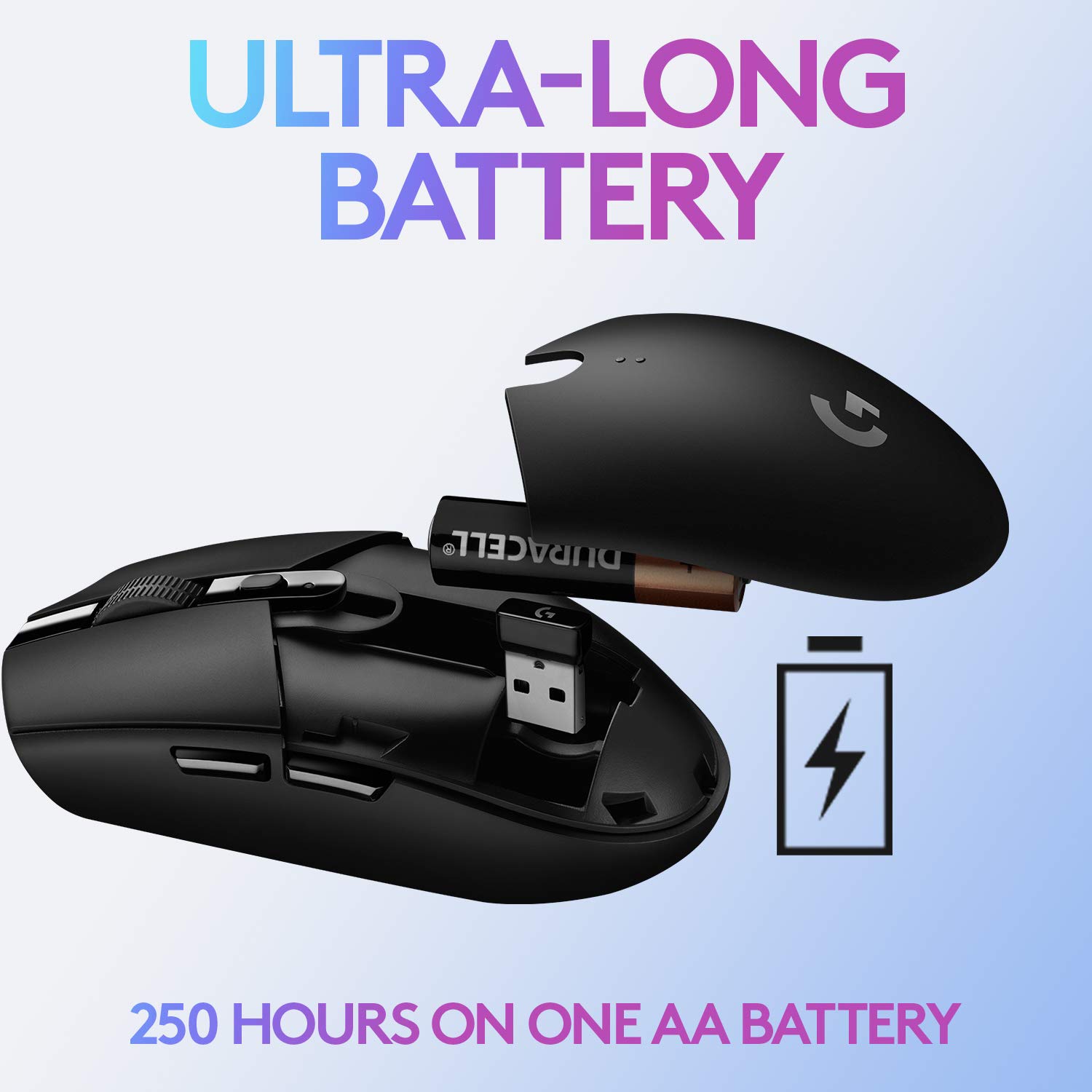 Logitech G304 Lightspeed Wireless Gaming Mouse, Hero Sensor, 12,000 DPI, Lightweight, 6 Programmable Buttons, 250h Battery Life, On-Board Memory, Compatible with PC/Mac - White - Image 5