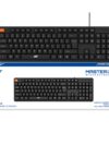 Ant Master 05 Wired USB Keyboard - Full-Size 104 Keys with Numeric Pad | Membrane Silent Typing, 1.3m Cable, Plug & Play | Ergonomic Office & Home Keyboard for PC, Laptop, Mac & Linux – Black