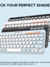 Amkette New and Improved Optimus BT 4 in 1 Multi Device Wireless Keyboard/Bluetooth Keyboard | One Click Device Switching and AI Access for Windows, MacOs, Android and iOS, Dual OS Layout (Blue)
