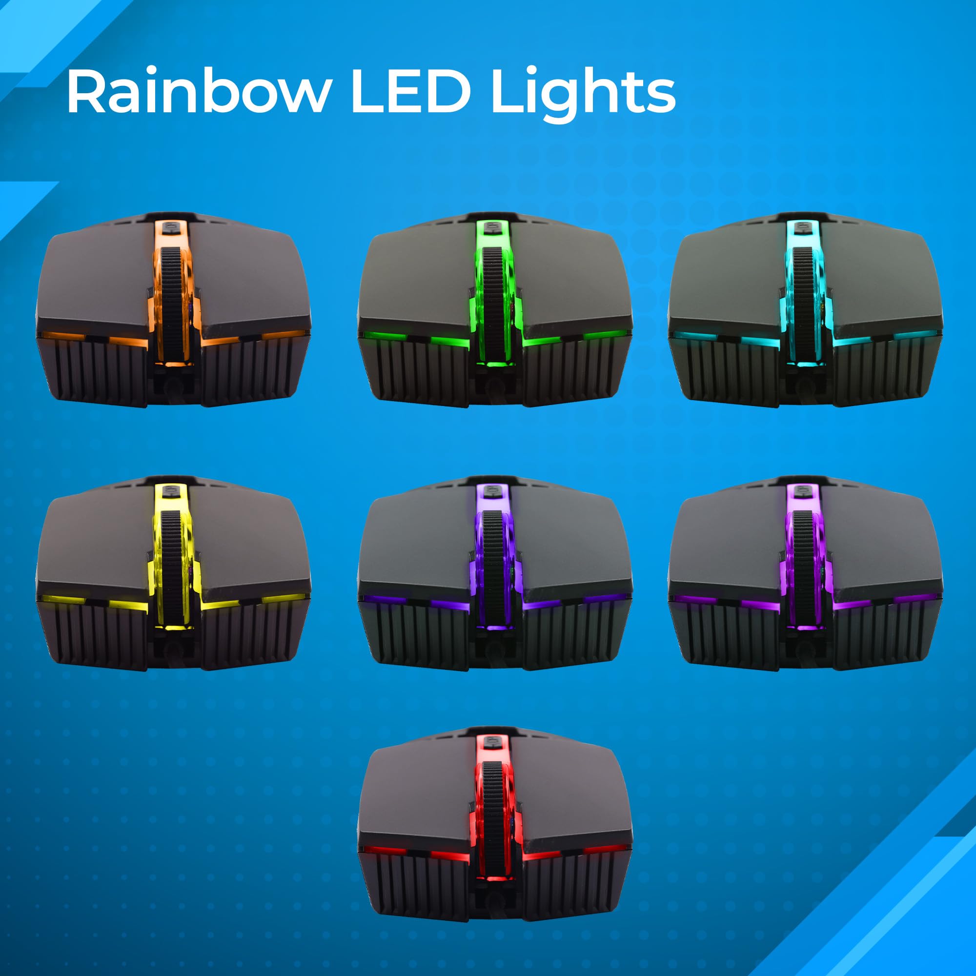 ZEBRONICS PHERO Wired Gaming Mouse with up to 1600 DPI, Rainbow LED Lights, DPI Switch, High Precision, Plug & Play, 4 Buttons - Image 7