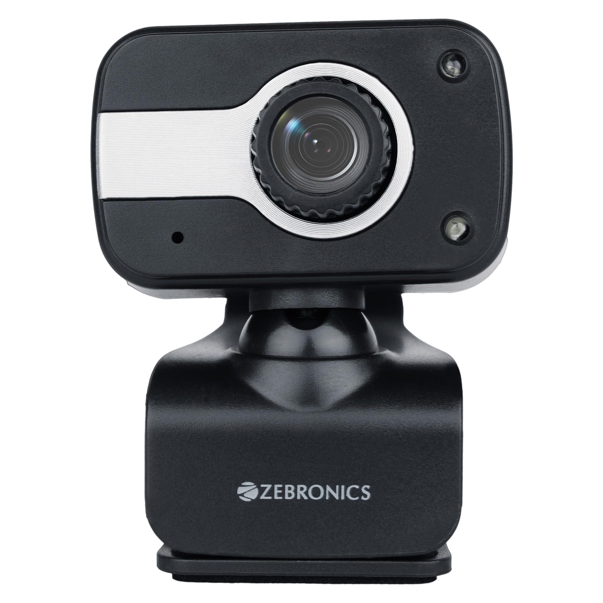 Zebronics Zeb-Crystal Clear Web Camera, 0.3 MP with USB with 3P Lens,Built-in Microphone,Auto White Balance,Night Vision and Manual Switch for LED (Black) - Image 2