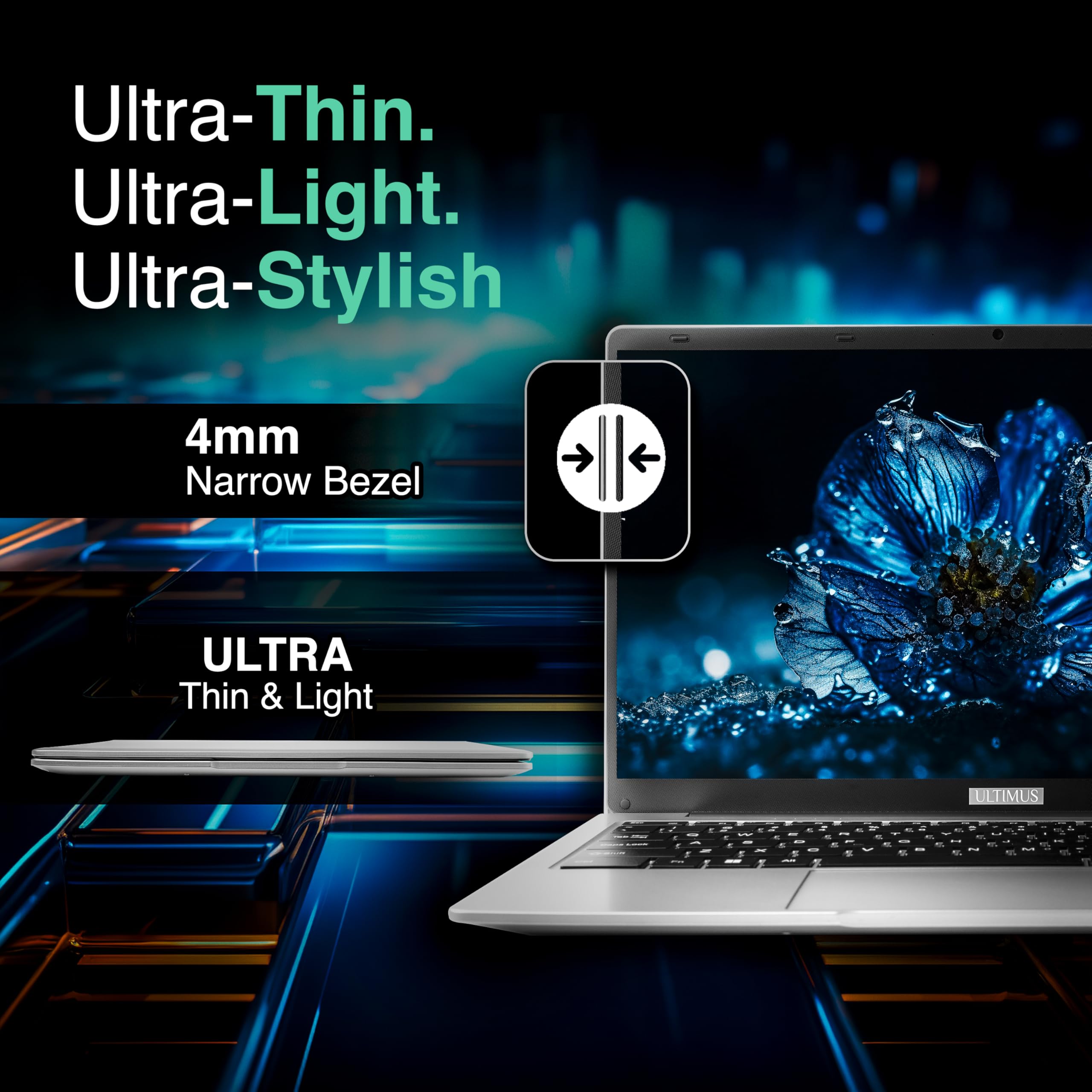 Ultimus Pentium Quad Core Laptop|Student & Office Work Laptop|Dual Storage SSD Expandable~1TB|1.2Kg|180° Hinge|Win 11 Home|8GB RAM 256GB|HDMI SD Card Slot | Dual Speaker|Space Gray - Image 4