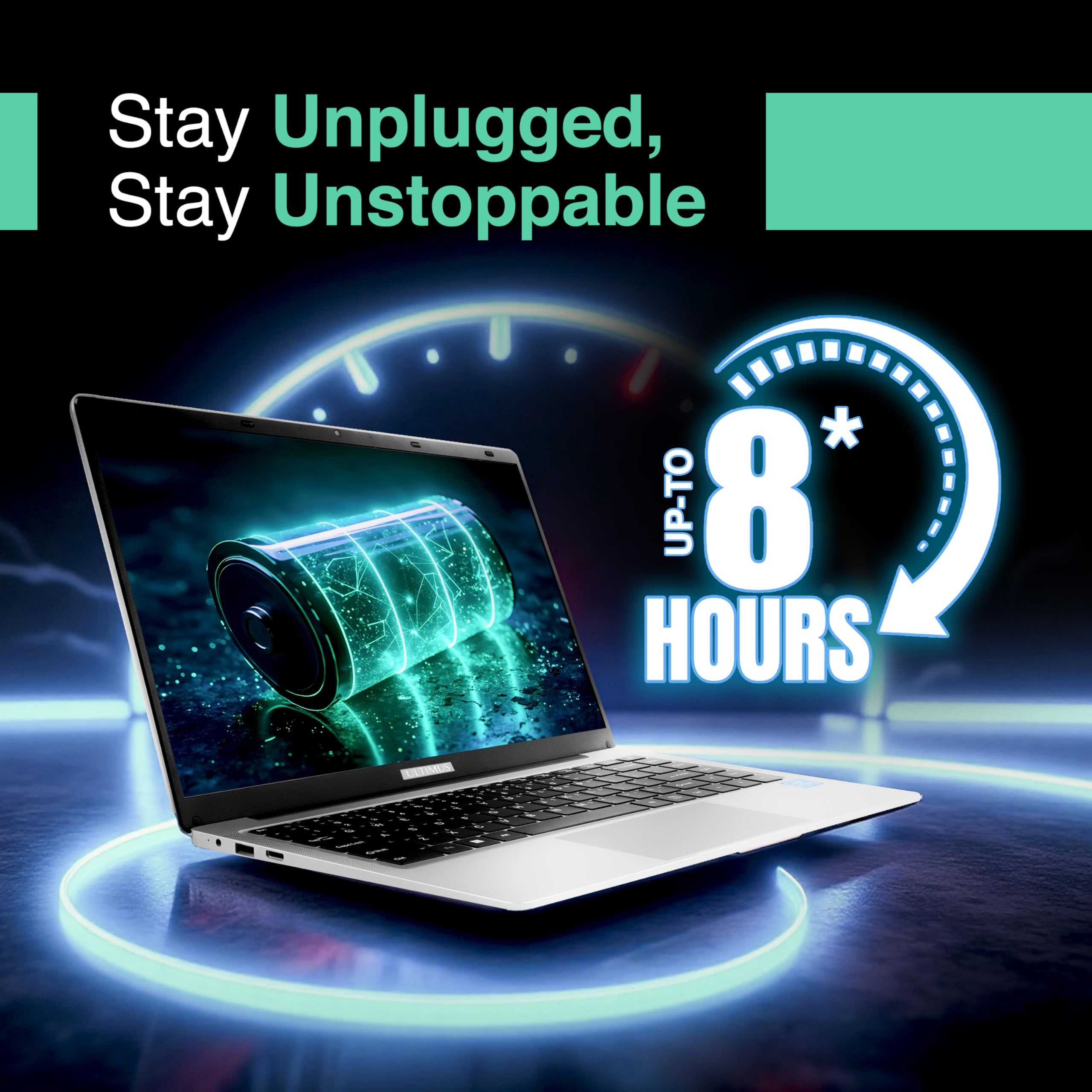 Ultimus Pentium Quad Core Laptop|Student & Office Work Laptop|Dual Storage SSD Expandable~1TB|1.2Kg|180° Hinge|Win 11 Home|8GB RAM 256GB|HDMI SD Card Slot | Dual Speaker|Space Gray - Image 5
